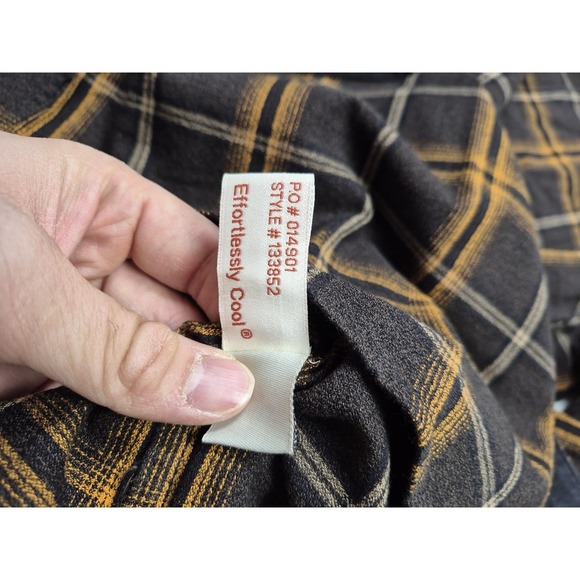 Carbon2cobalt Shirt Mens XL Brown Plaid Flannel Button Front Long Sleeve Casual - Picture 4 of 10